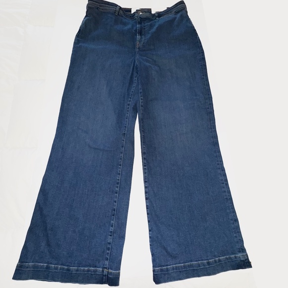 EVERLANE Wide Leg Jeans The HIGH-KEY Med indigo Jeans New 33 /16 - Picture 5 of 12